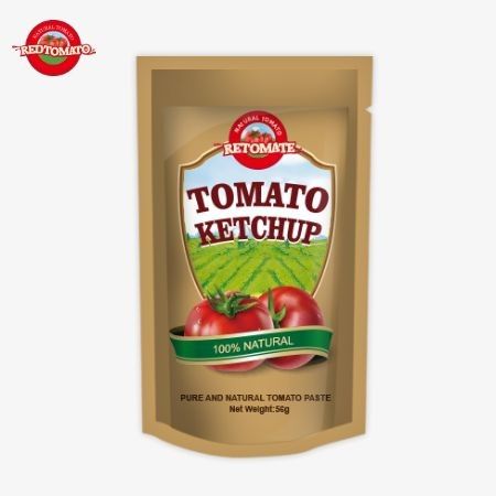 Fabbrica Originale ISO Sachet Ketchup 56g Sapore naturale puro Sapore dolce e acido