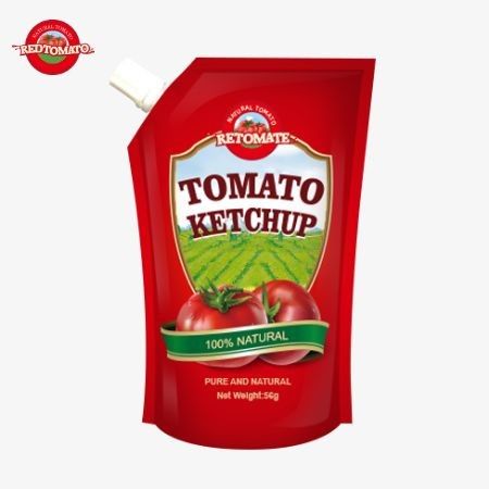 Sacchetti di ketchup puri a gusto naturale da 56 g ISO-Standard in linea con le norme internazionali di produzione