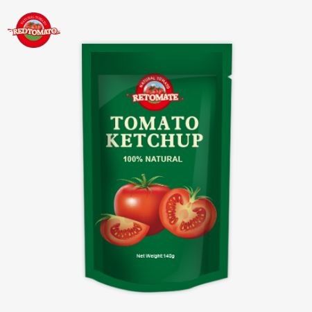 OEM 140g sacchetti di ketchup che soddisfano gli standard internazionali e sono disponibili a prezzi di fabbrica.