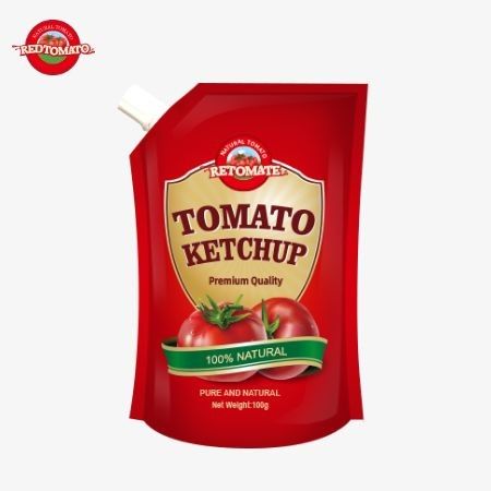 OEM 140g sacchetti di ketchup che soddisfano gli standard internazionali e sono offerti a prezzi di fabbrica