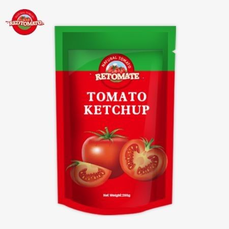 Produciamo sacchetti di 200 grammi di ketchup che soddisfano gli standard internazionali e sono disponibili a prezzi di fabbrica