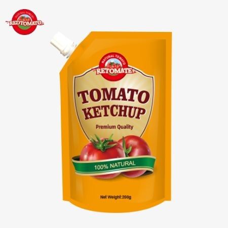 Produciamo sacchetti di 200 grammi di ketchup che rispettano gli standard internazionali e sono offerti a prezzi di fabbrica.