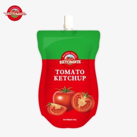 Fabbricazione di bustine di ketchup da 210 g in una fabbrica OEM con un sapore puro e naturale