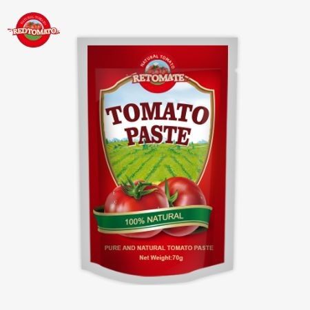 Redtomato Brand 70g Premium Double Concentrated Tomato Paste Bag - Ricco Sapore Confortevole Design Stand-Up