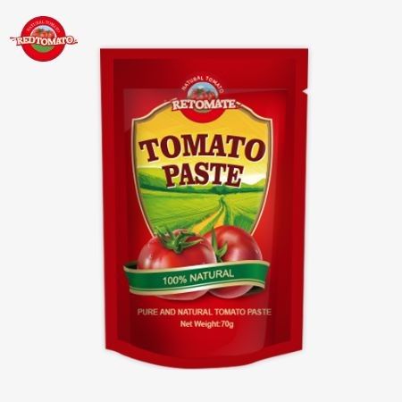 Redtomato Brand 70g Premium Double Concentrated Tomato Paste Bag - Ricco Sapore Confortevole Design Stand-Up