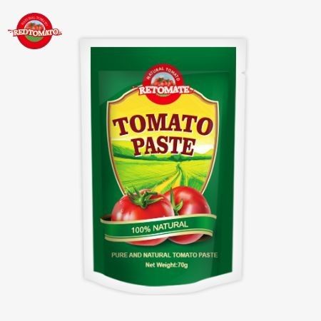 Redtomato Brand 70g Premium Double Concentrated Tomato Paste Bag - Ricco Sapore Confortevole Design Stand-Up