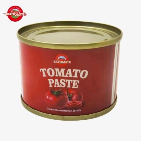 Retomate 70g Concentrato di Pomodoro in Scatola Con Brix 28–30% Disponibile Anche Con Marchio Proprio e Servizi Completi di Design del Marchio e Confezione