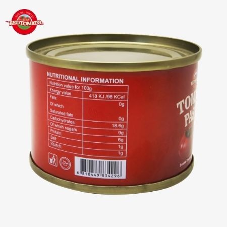 Retomate 70g Concentrato di Pomodoro in Scatola Con Brix 28–30% Disponibile Anche Con Marchio Proprio e Servizi Completi di Design del Marchio e Confezione
