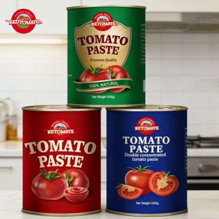 Concentrato di pomodoro in lattina premium da 1000g con 28-30% di Brix, certificato ISO HACCP BRC FDA