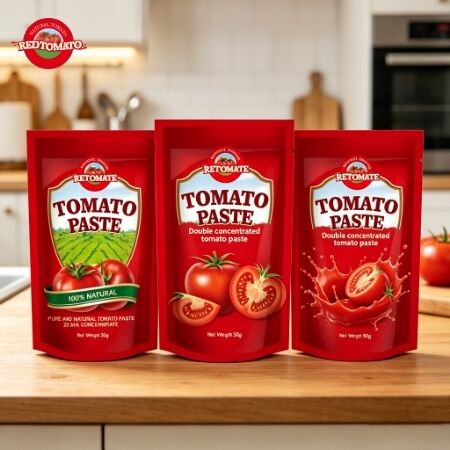 50g Sacchetto Stand-Up Concentrato Triplo di Passata di Pomodoro con Conformità agli Standard ISO HACCP BRC