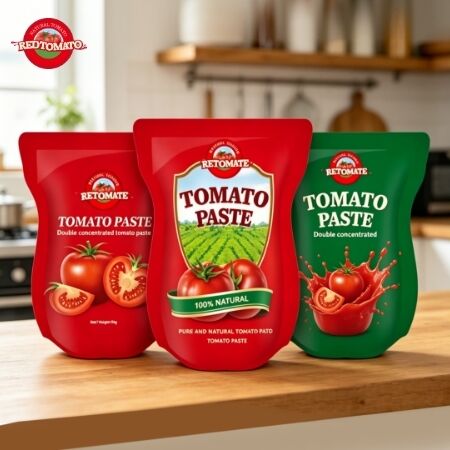 56g Sachet di Concentrato di Pomodoro Dolce e Acido con Purezza dal 30% al 100% in Busta Stand-Up