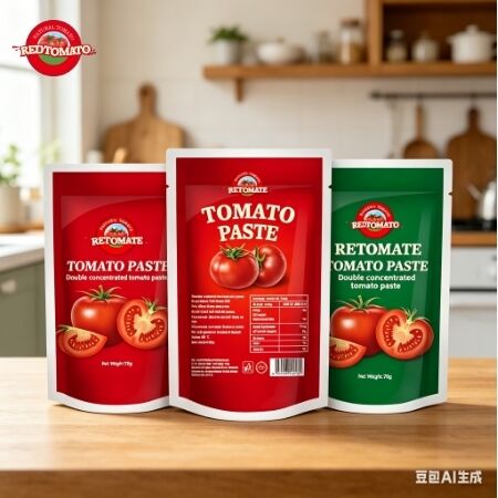 Stampa personalizzata 70g concentrato triplo di concentrato di pomodoro in busta stand-up per imballaggi alimentari