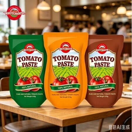 210g di pasta di pomodori in sacchetto ISO HACCP BRC FDA certificata con qualità premium proveniente dallo Xinjiang