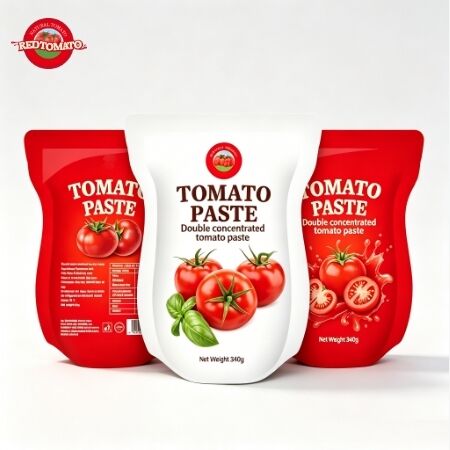 Concentrato di pomodoro in bustina stand-up agrodolce a tripla concentrazione da 340 g per uso culinario