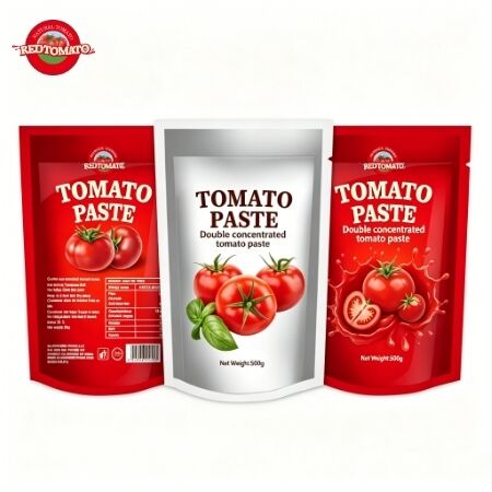 Doppia pasta di pomodori concentrata in bustine in piedi 500 g per un uso conveniente