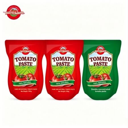 1100 g di pasta di pomodori in sacchetto con concentrazione tripla e norme ISO HACCP BRC