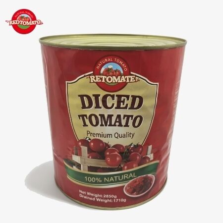 Canned Diced Tomatoes 3000g Bulk A10 Tin with Vine Ripened 10mm Cubes for Food Service