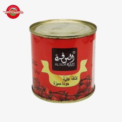 198g di pasta di pomodori in scatola, coperchio duro aperto pasta di pomodori fresca deliziosa