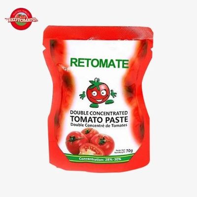 Fabbrica cinese di alta qualità pasta di pomodori conveniente in bustina 50g doppiamente concentrata