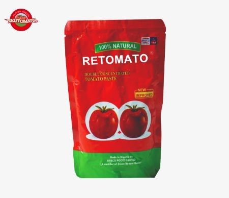 OEM Triple Concentrated Tomato Paste 100g Stand Up Sachet 30%-100% Purezza