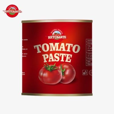Pasta di pomodoro rosso in scatola 70 g per scatola Capo duro aperto 30%-100% Purezza