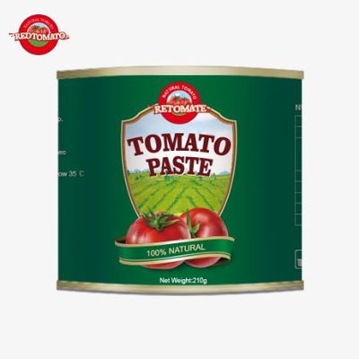 Cina Fabbrica OEM 210g Pasta di pomodoro in scatola Gli standard di produzione stabiliti da ISO HACCP e FDA