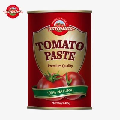 La produzione di 425 grammi di pasta di pomodoro in scatola è conforme agli standard internazionali stabiliti da ISO HACCP BRC e FDA
