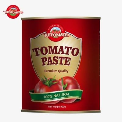 800 g di pasta di pomodoro in scatola soddisfa le norme internazionali ISO HACCP BRC e FDA