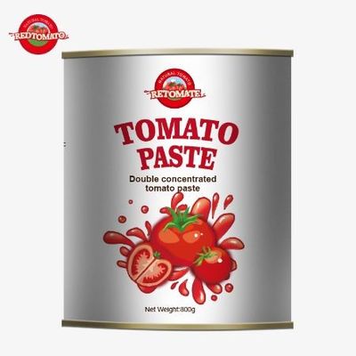 800 g di pasta di pomodoro in scatola, strettamente conforme a numerosi standard internazionali di qualità e sicurezza
