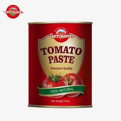 Prodotto in Cina Pomodoro 28/30% Brix 850g Concentrato Pasta di pomodoro di alta qualità