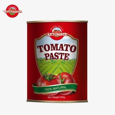 Prodotta meticolosamente in Cina, la nostra pasta di pomodori in scatola di 850 grammi di qualità superiore vanta una concentrazione di 28/30% di Brix.
