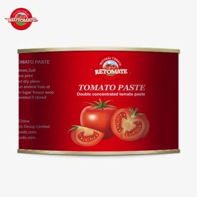 Prodotto di pomodori in scatola premium da 2200 g certificato come halal per la cucina africana musulmana Pasta di pomodori concentrata