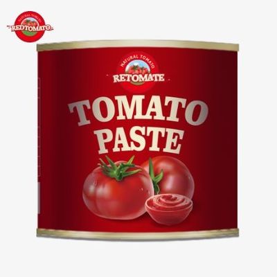 4500g di pasta di pomodoro in scatola soddisfa gli standard ISO HACCP e BRC, così come gli standard di produzione della FDA