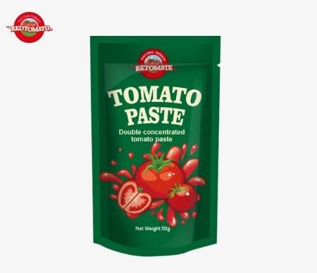 Comodo sacchetto di pasta di pomodori in piedi 50g doppiamente concentrato