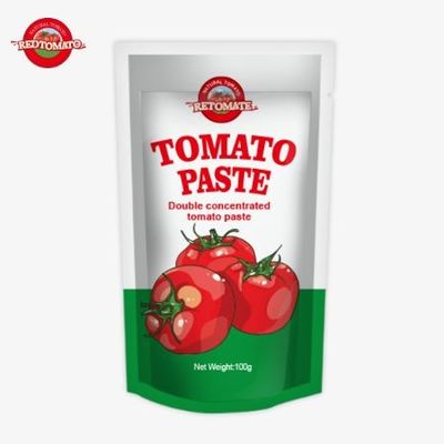 Confezionato in una pasta di pomodori in sachet da 100 grammi con 100% di purezza