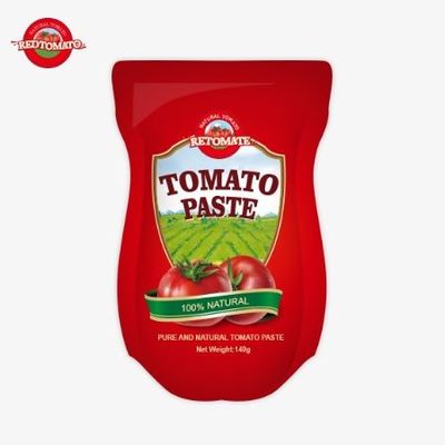 140 g di pasta di pomodori acidi e dolci, con purezza compresa tra il 22% e il 30%