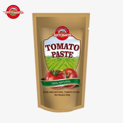 Certificato FDA 200g doppia pasta di pomodoro concentrata in sacchetto stand-up