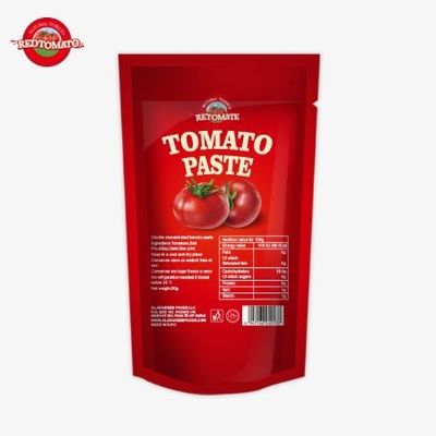 Pasta di pomodori in borsa ISO 227g Pasta di pomodori a doppia concentrazione con purezza compresa tra il 30% e il 100%