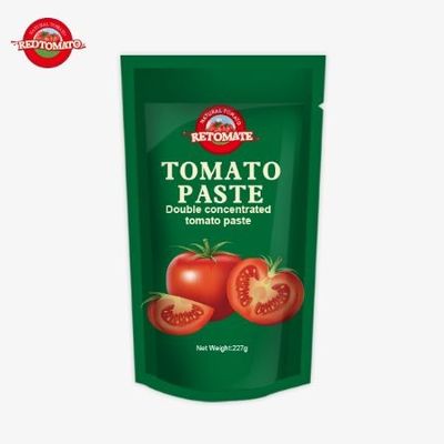 Pasta di pomodori in borsa ISO 227g Pasta di pomodori a doppia concentrazione con purezza compresa tra il 30% e il 100%