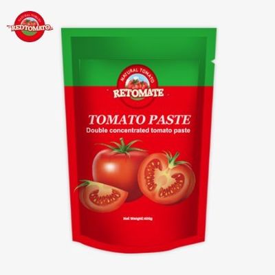 400g di pasta di pomodori in sacchetto, conveniente, saporita e pura al 30-100%.