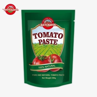 500g in sacchetto di pomodori con pasta da stand-up fornisce una confezione conveniente e un gusto delizioso