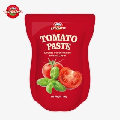 Pasta di pomodori in sacchetto stand-up 1100g 30%-100% Purezza dolce e acida