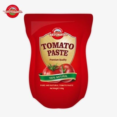 1100g di pasta di pomodoro in sacchetto soddisfa gli standard ISO HACCP e BRC per la conformità ai prezzi di fabbrica
