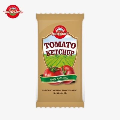 10 grammi di ketchup con un sapore dolce e acido e puro sapore naturale