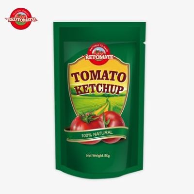 Sachet di ketchup a sapore naturale da 56 g conforme alle norme internazionali