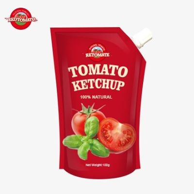 OEM Cina Prezzo di fabbrica Salsa di immersione Borsa Ketchup 100g Dolce Acido Puro Condimento Naturale