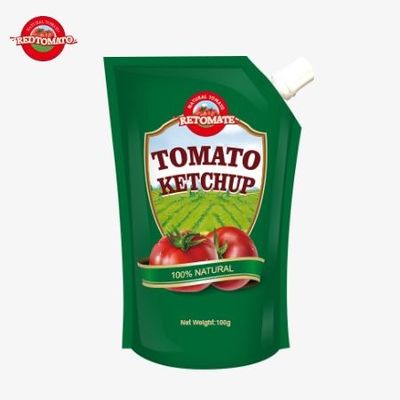OEM 100g Natural Ketchup Sachet, HACCP FDA Standards, prezzo di fabbrica in Cina