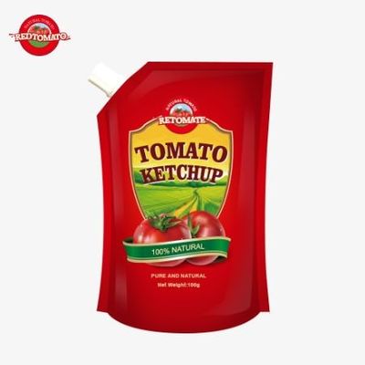 Sachet di ketchup OEM da 140 g che soddisfano gli standard internazionali a prezzi di fabbrica