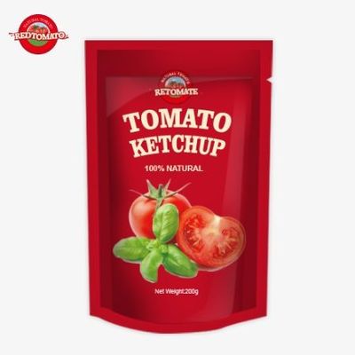 OEM 200g Sachet Ketchup, puro sapore naturale Perfetto per il prezzo di fabbrica della Cina