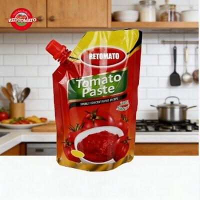 340g Concentrato di pomodoro doppio (Brix 28-30%) in busta stand-up con beccuccio